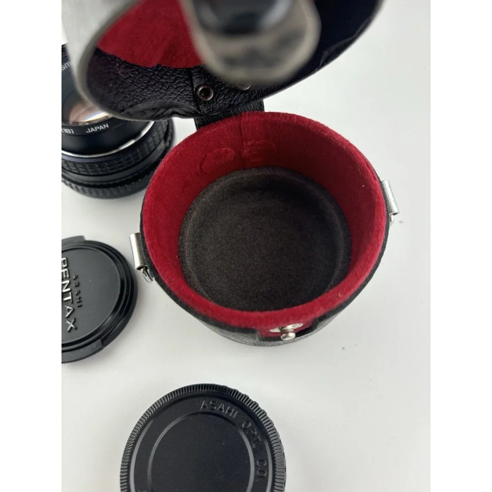 vintage Asahi Pentax SMC Pentax-M 50mm f/2 prime lens With Case